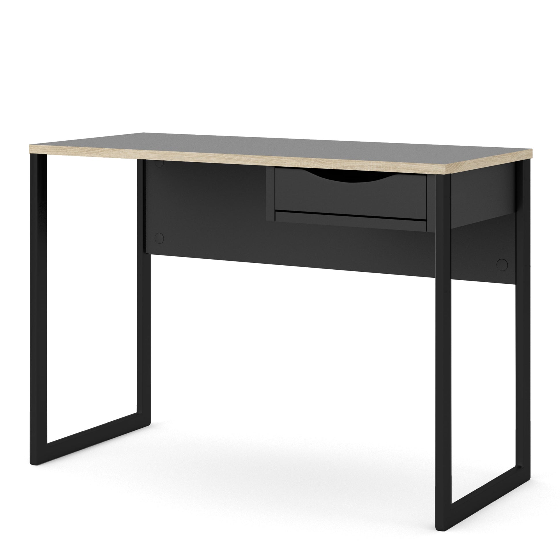 Cote | Furniture Function Plus Desk, 1 Drawer - Black & Oak Trim Function Plus, Office Desks 71970513gmgm60