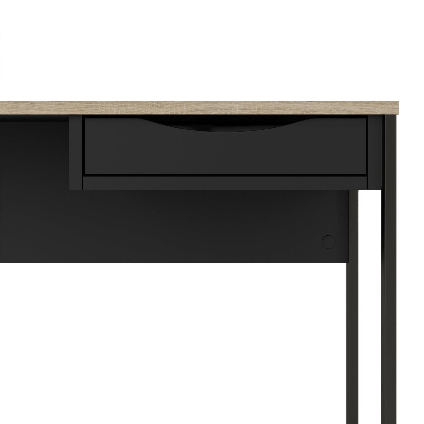 Cote | Furniture Function Plus Desk, 1 Drawer - Black & Oak Trim Function Plus, Office Desks 71970513gmgm60