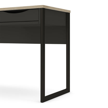 Cote | Furniture Function Plus Desk, 1 Drawer - Black & Oak Trim Function Plus, Office Desks 71970513gmgm60