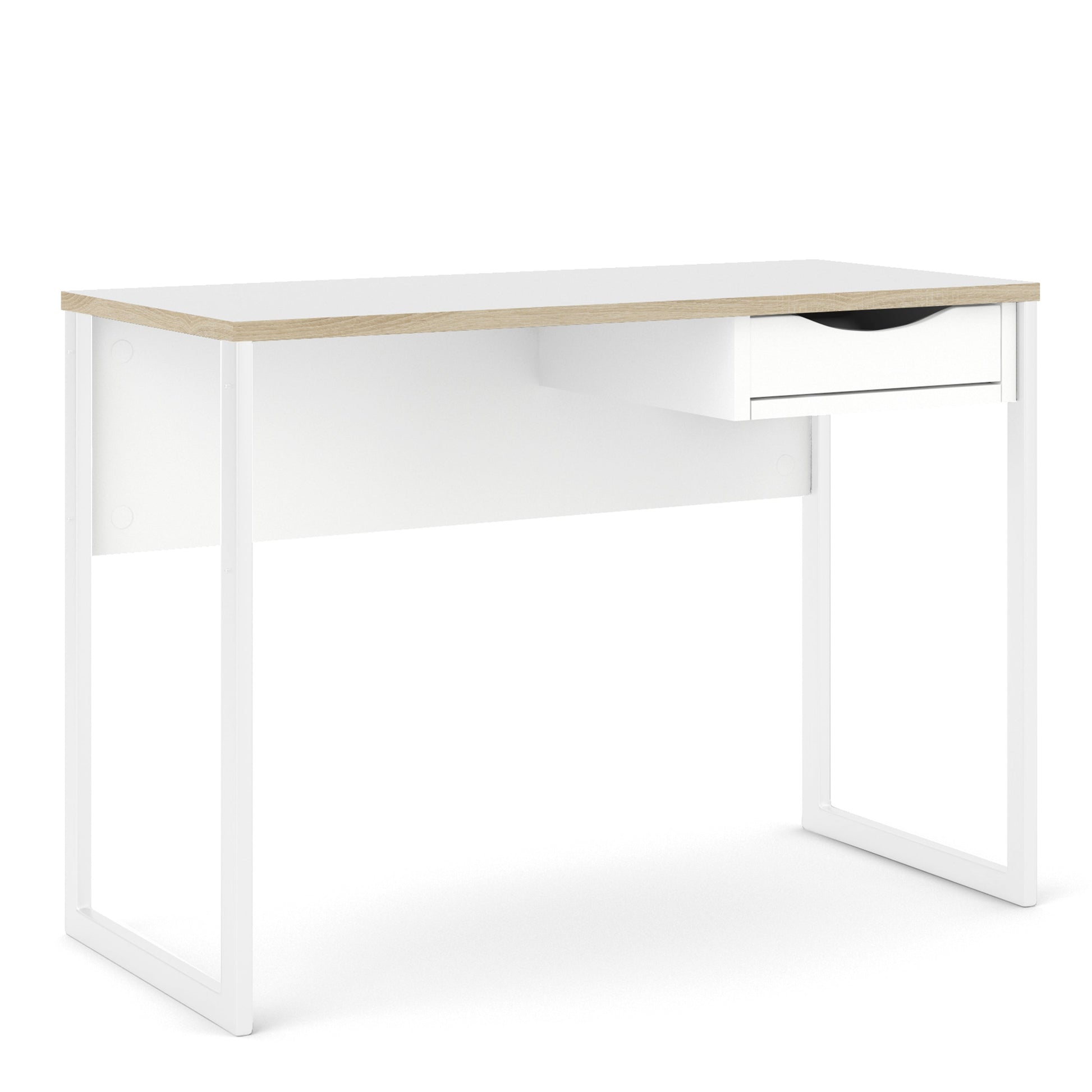 Cote | Furniture Function Plus Desk, 1 Drawer - White & Oak Trim Function Plus, Office Desks 71970513gogo49