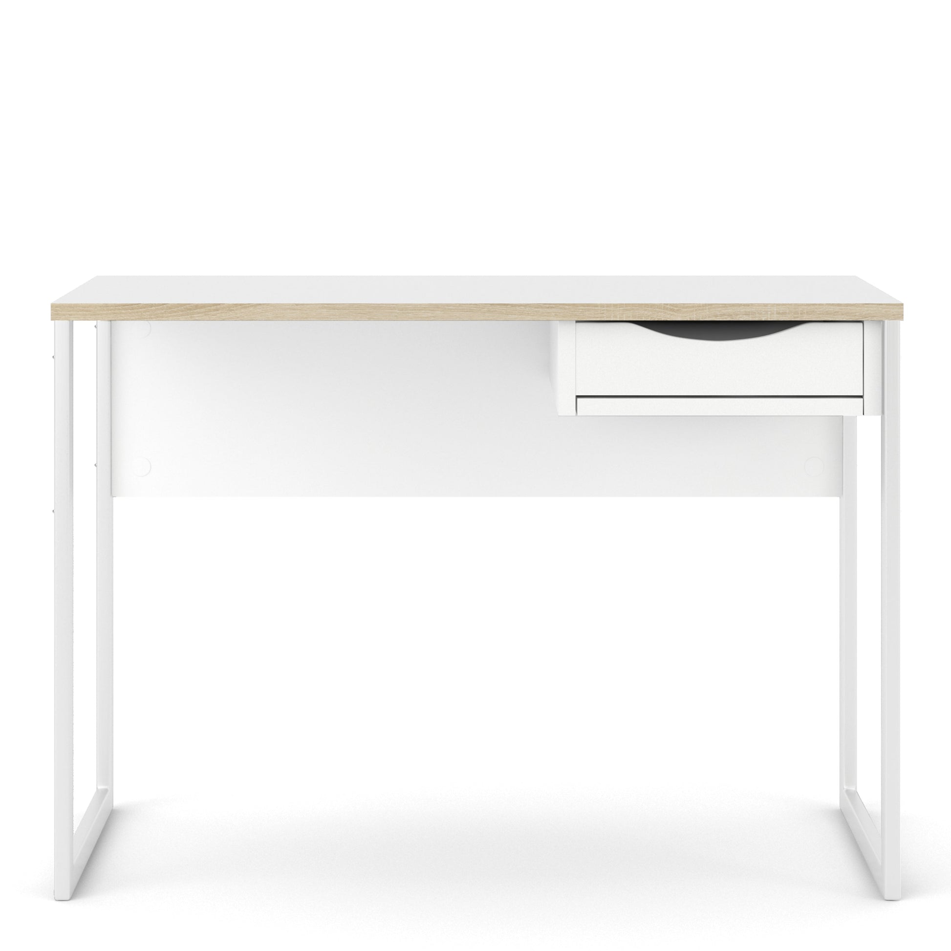 Cote | Furniture Function Plus Desk, 1 Drawer - White & Oak Trim Function Plus, Office Desks 71970513gogo49