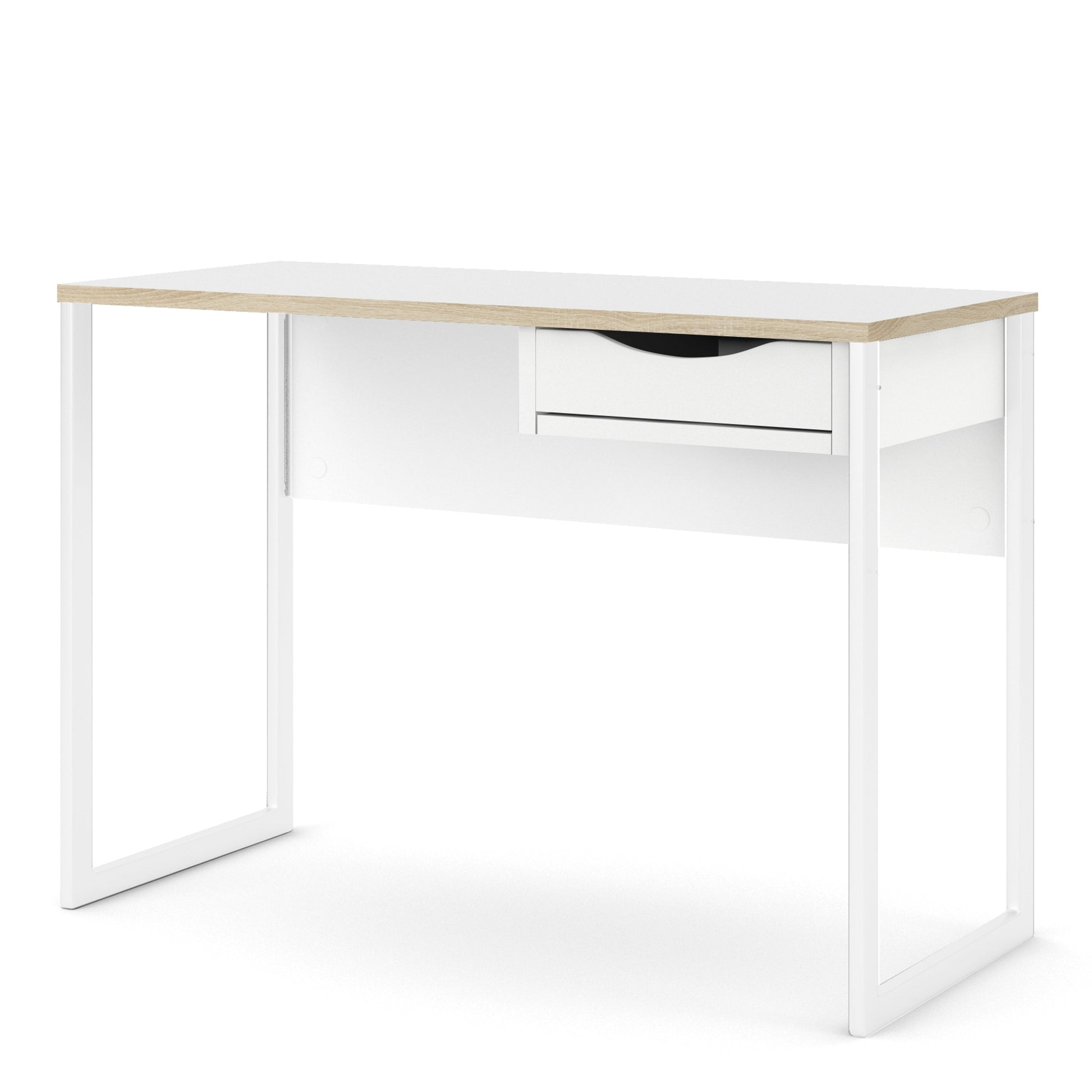 Cote | Furniture Function Plus Desk, 1 Drawer - White & Oak Trim Function Plus, Office Desks 71970513gogo49