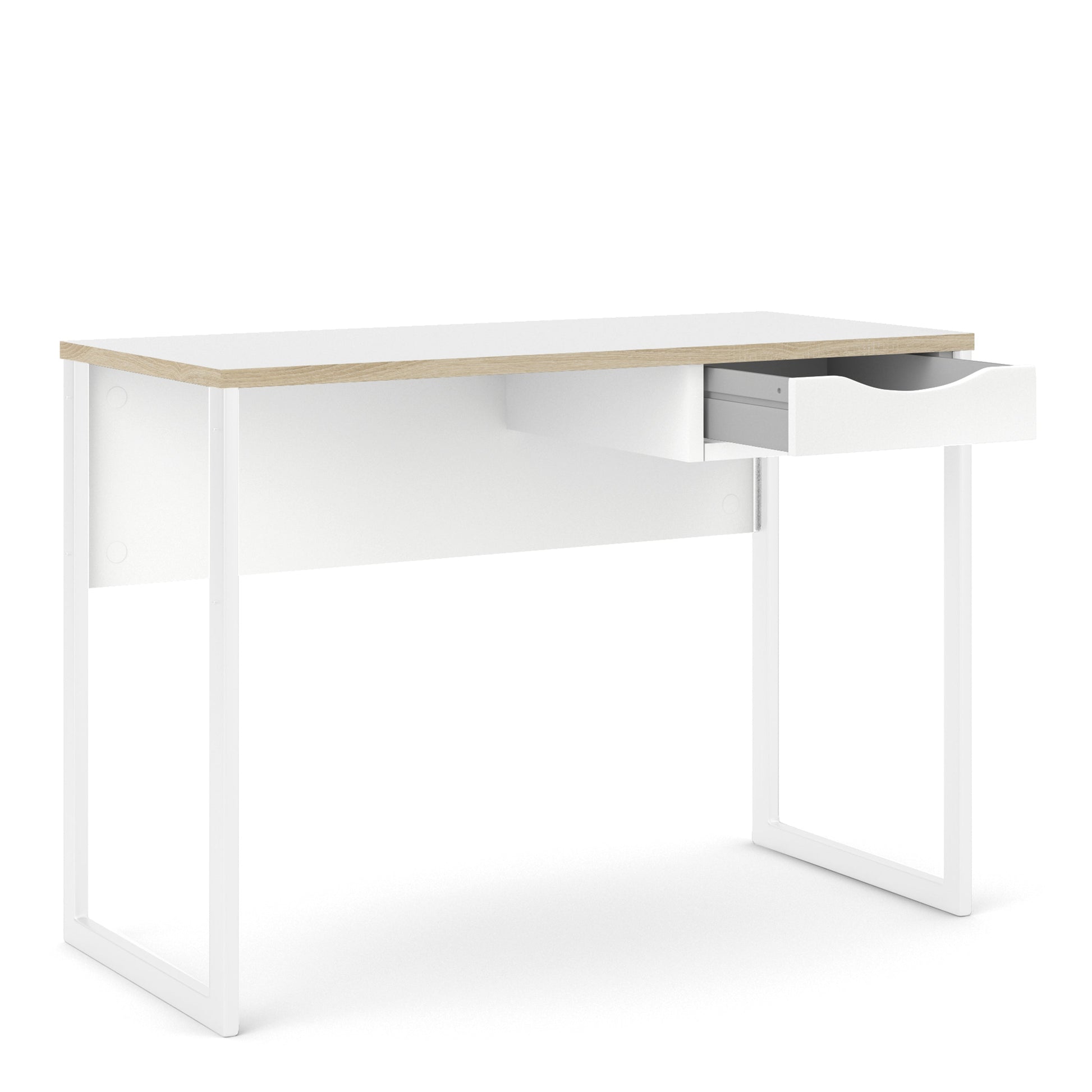 Cote | Furniture Function Plus Desk, 1 Drawer - White & Oak Trim Function Plus, Office Desks 71970513gogo49