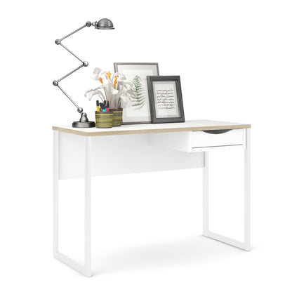 Cote | Furniture Function Plus Desk, 1 Drawer - White & Oak Trim Function Plus, Office Desks 71970513gogo49