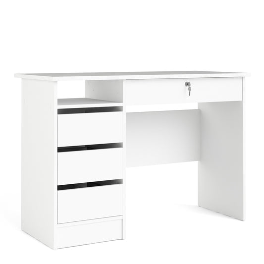 Cote | Furniture Function Plus Desk, (3+1) Handle Free Drawers - White Function Plus, Office Desks 719705194949