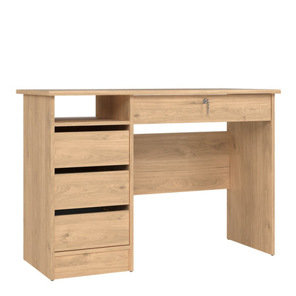 Cote | Furniture Function Plus Desk, (3+1) Handle Free Drawer - White & Oak Function Plus, Office Desks 71970519hlhl