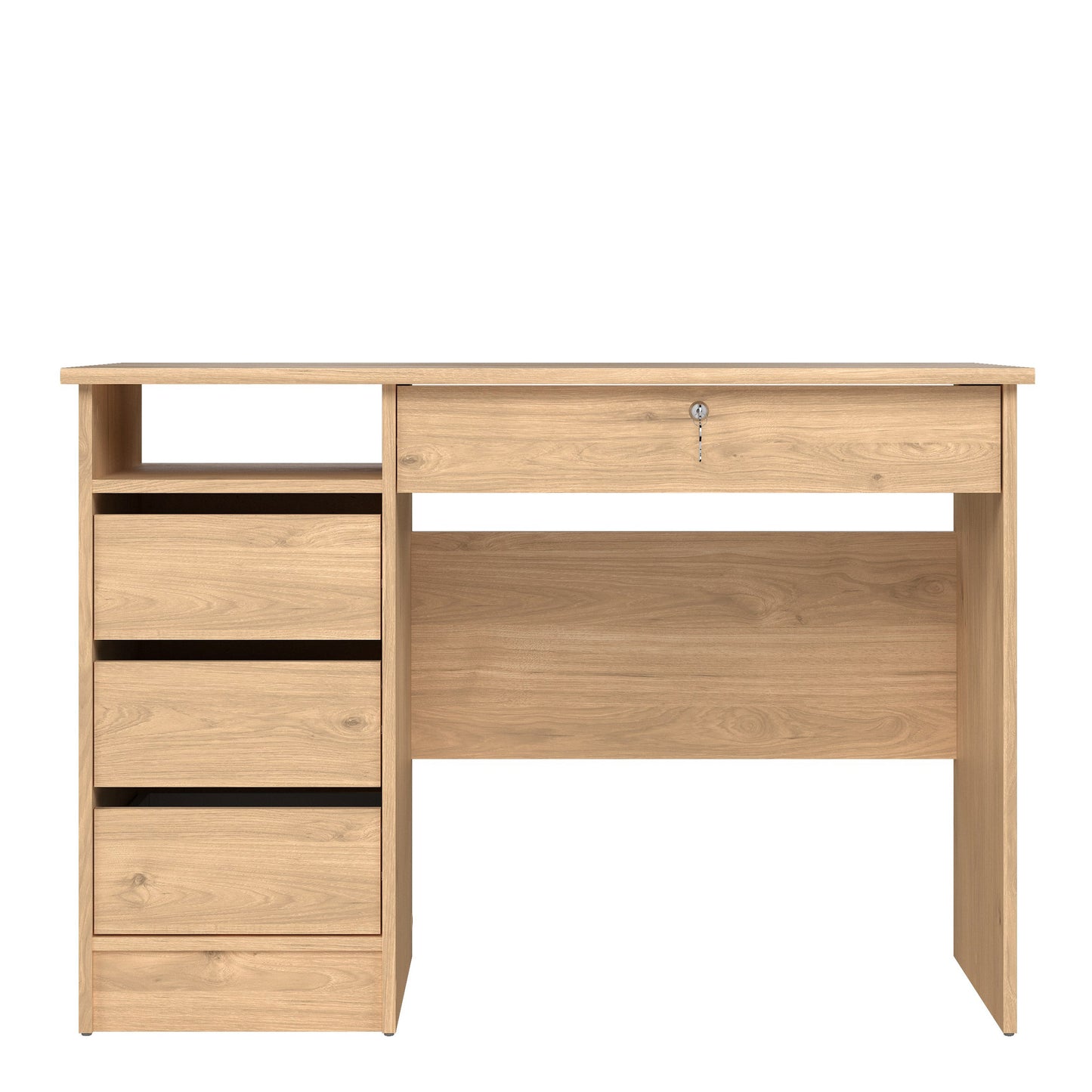 Cote | Furniture Function Plus Desk, (3+1) Handle Free Drawer - White & Oak Function Plus, Office Desks 71970519hlhl