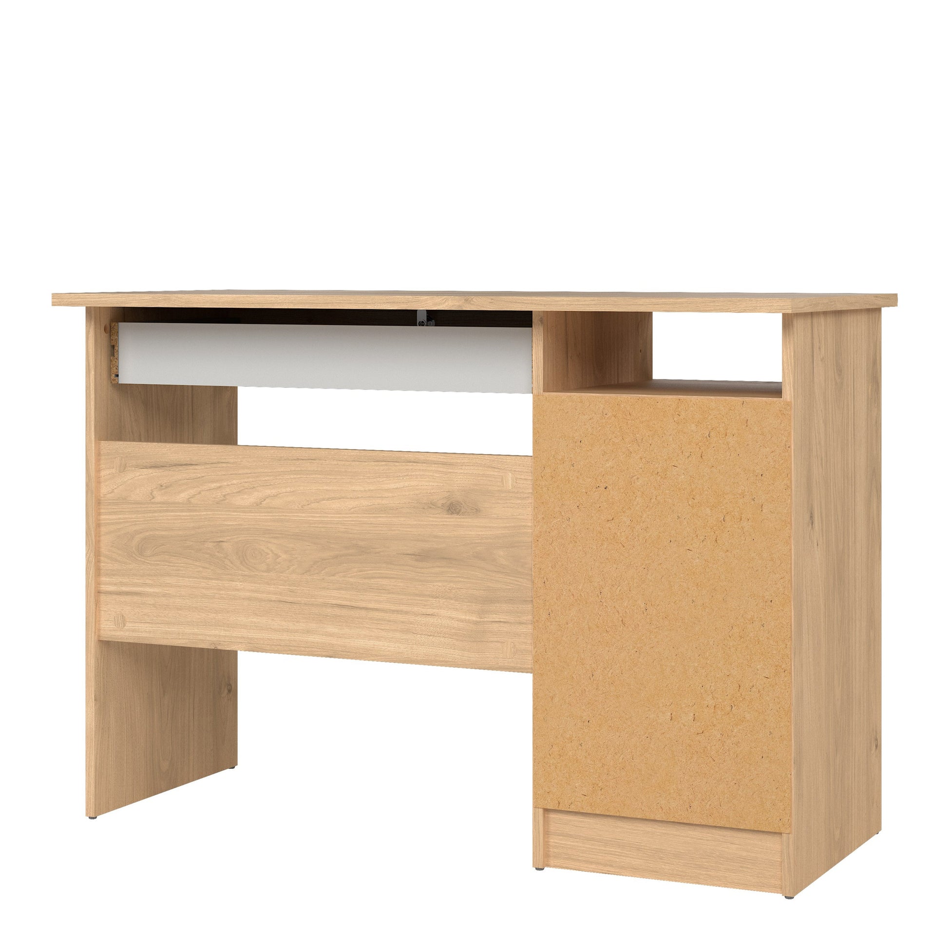 Cote | Furniture Function Plus Desk, (3+1) Handle Free Drawer - White & Oak Function Plus, Office Desks 71970519hlhl