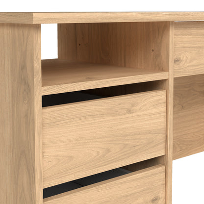 Cote | Furniture Function Plus Desk, (3+1) Handle Free Drawer - White & Oak Function Plus, Office Desks 71970519hlhl