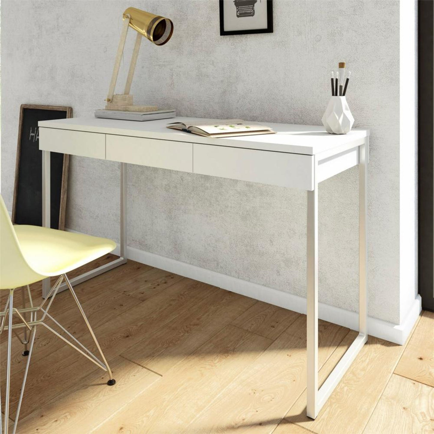 Cote | Furniture Function Plus Desk, 3 Drawers - White Function Plus, Office Desks 7198010649