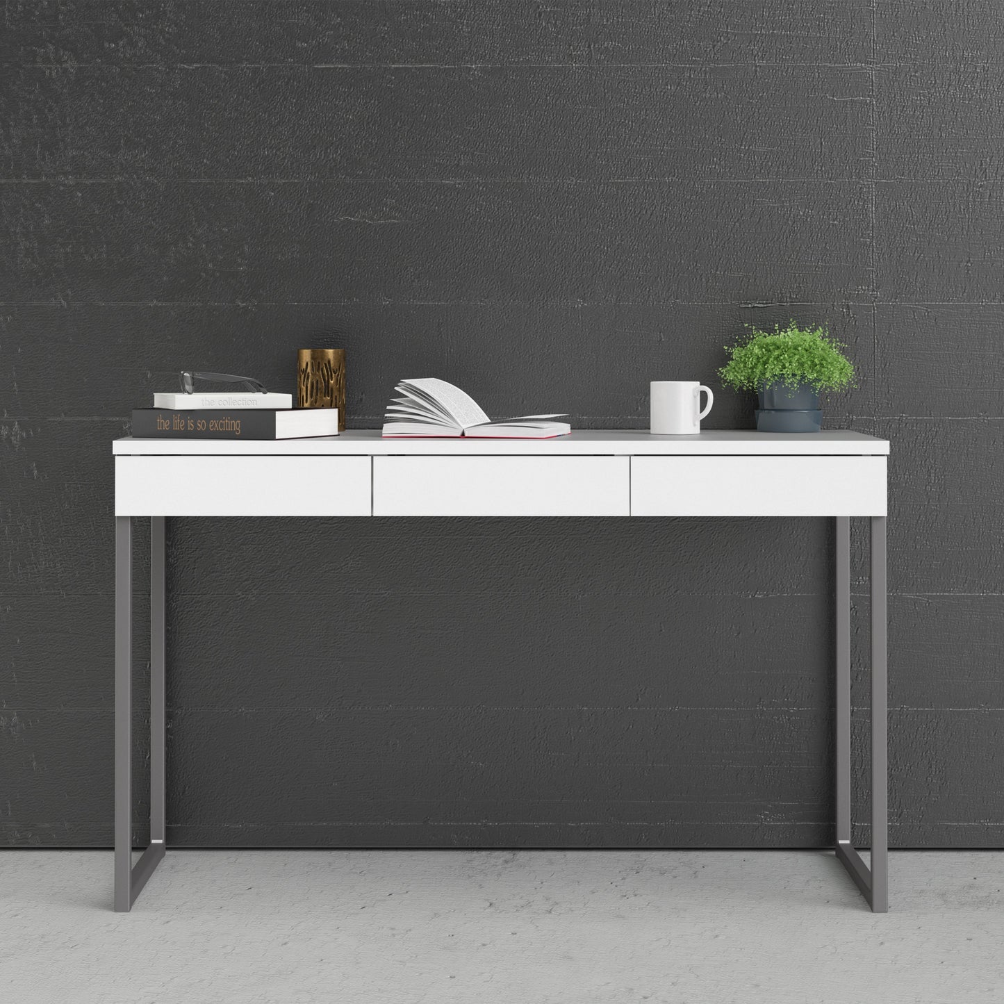 Cote | Furniture Function Plus Desk, 3 Drawers - White Function Plus, Office Desks 7198010649