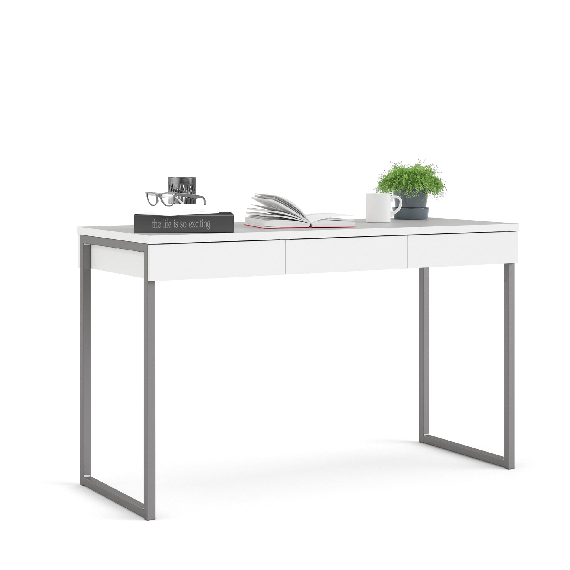 Cote | Furniture Function Plus Desk, 3 Drawers - White Function Plus, Office Desks 7198010649