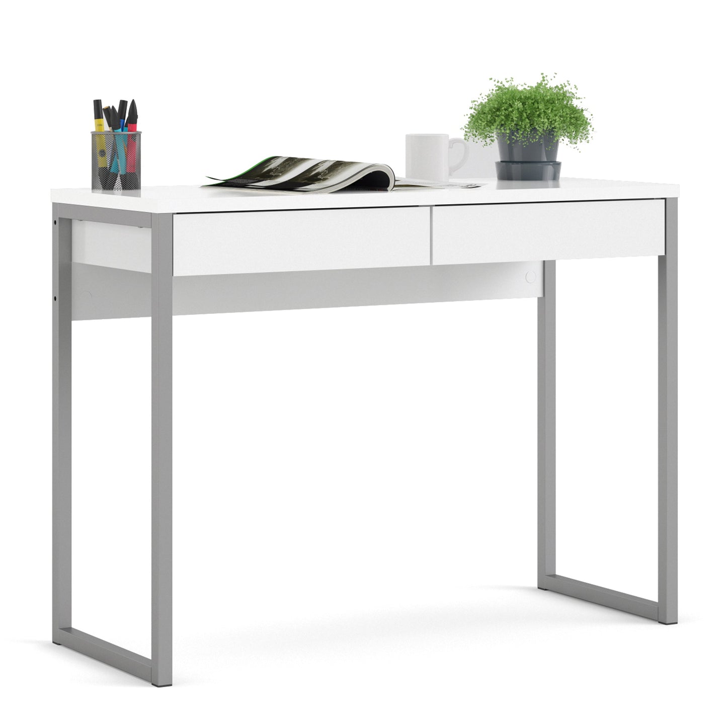 Cote | Furniture Function Plus Desk, 2 Drawer - White Function Plus, Office Desks 71980122uu