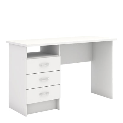 Cote | Furniture Function Plus Desk, 3 Side Drawers - White Function Plus, Office Desks 719801344949