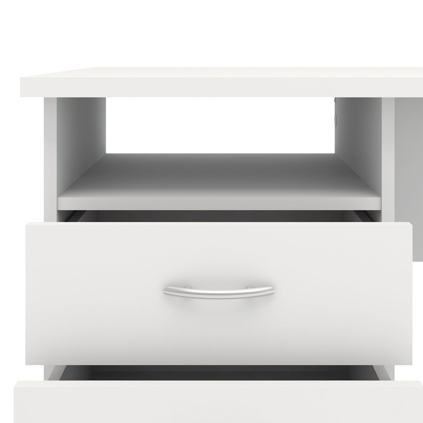 Cote | Furniture Function Plus Desk, 3 Side Drawers - White Function Plus, Office Desks 719801344949