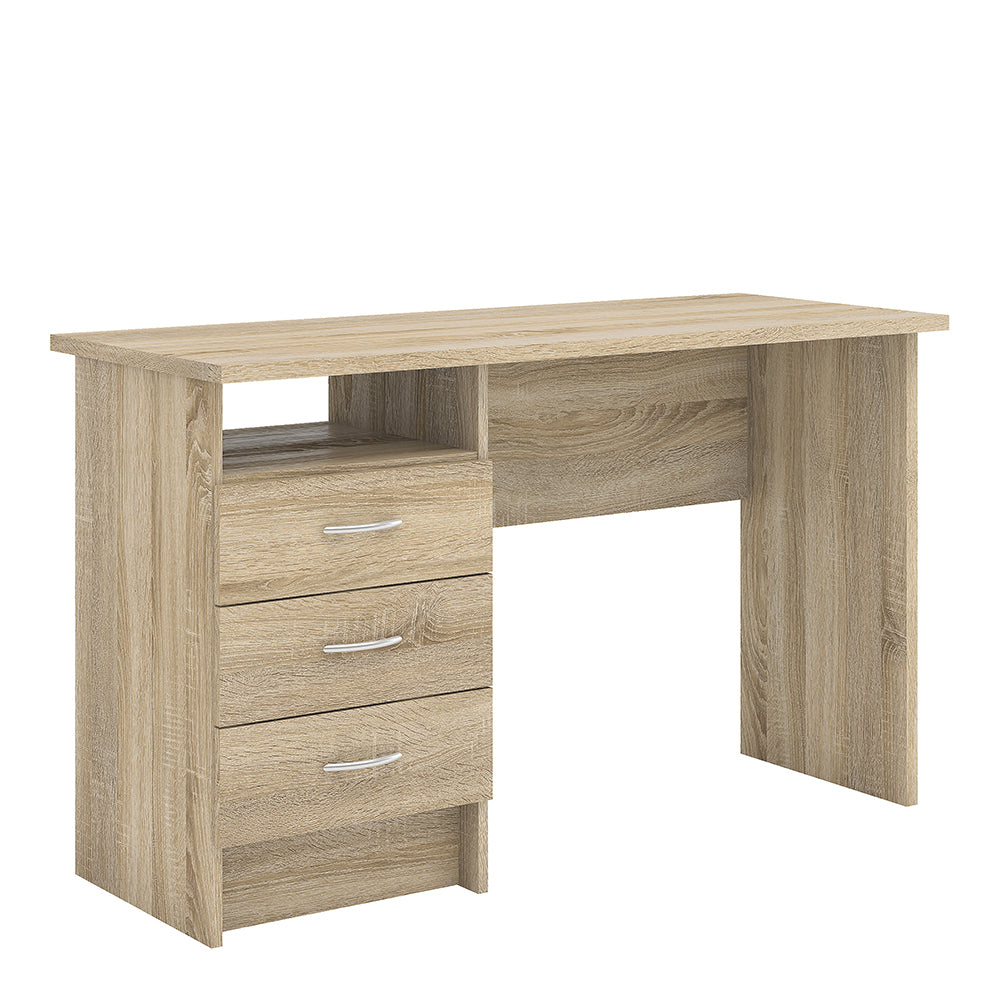 Cote | Furniture Function Plus Desk, 3 Drawer - Oak Function Plus, Office Desks 71980134akak