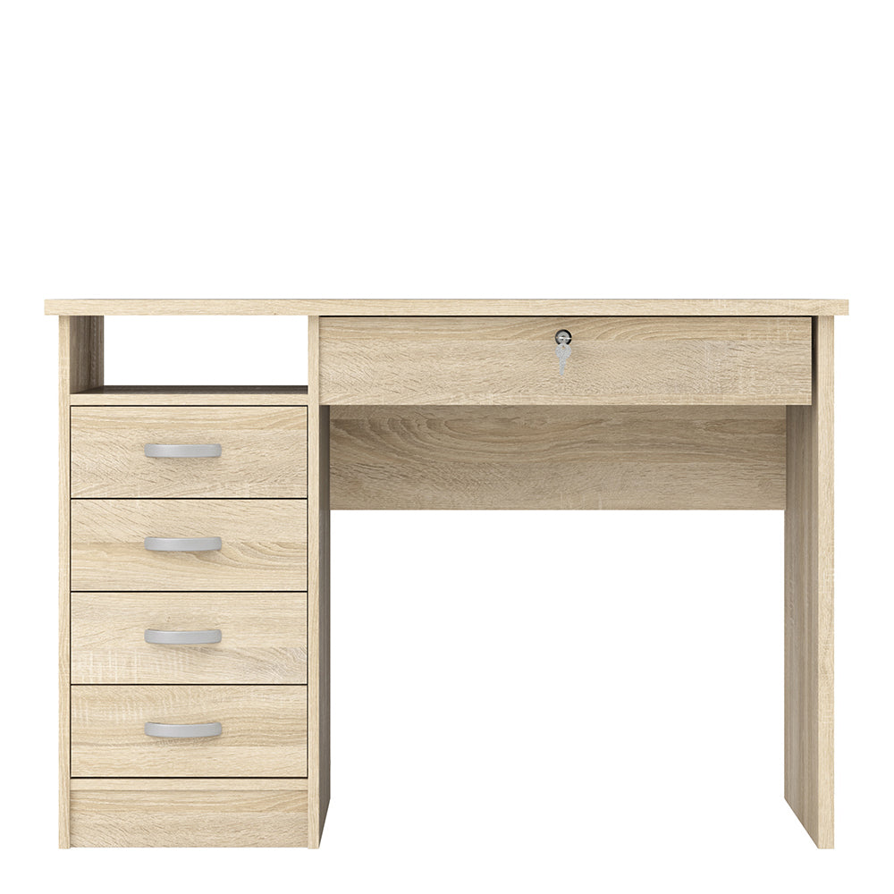 Cote | Furniture Function Plus Desk, 5 Drawer - Oak Function Plus, Office Desks 71980163akak