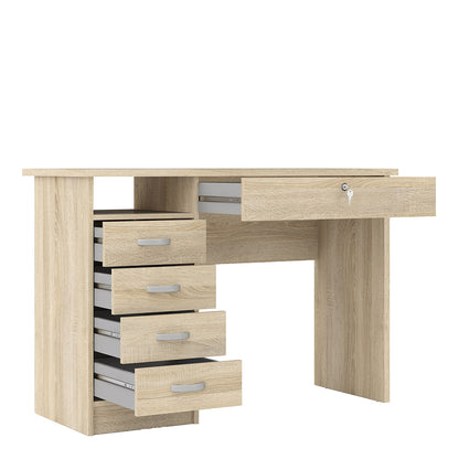 Cote | Furniture Function Plus Desk, 5 Drawer - Oak Function Plus, Office Desks 71980163akak