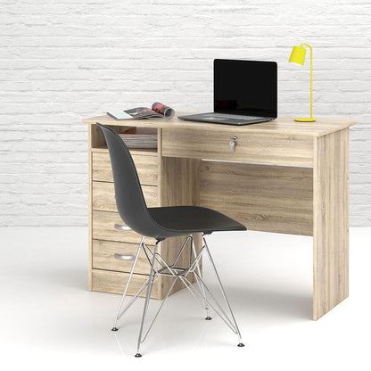 Cote | Furniture Function Plus Desk, 5 Drawer - Oak Function Plus, Office Desks 71980163akak