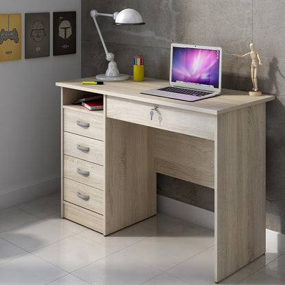 Cote | Furniture Function Plus Desk, 5 Drawer - Oak Function Plus, Office Desks 71980163akak