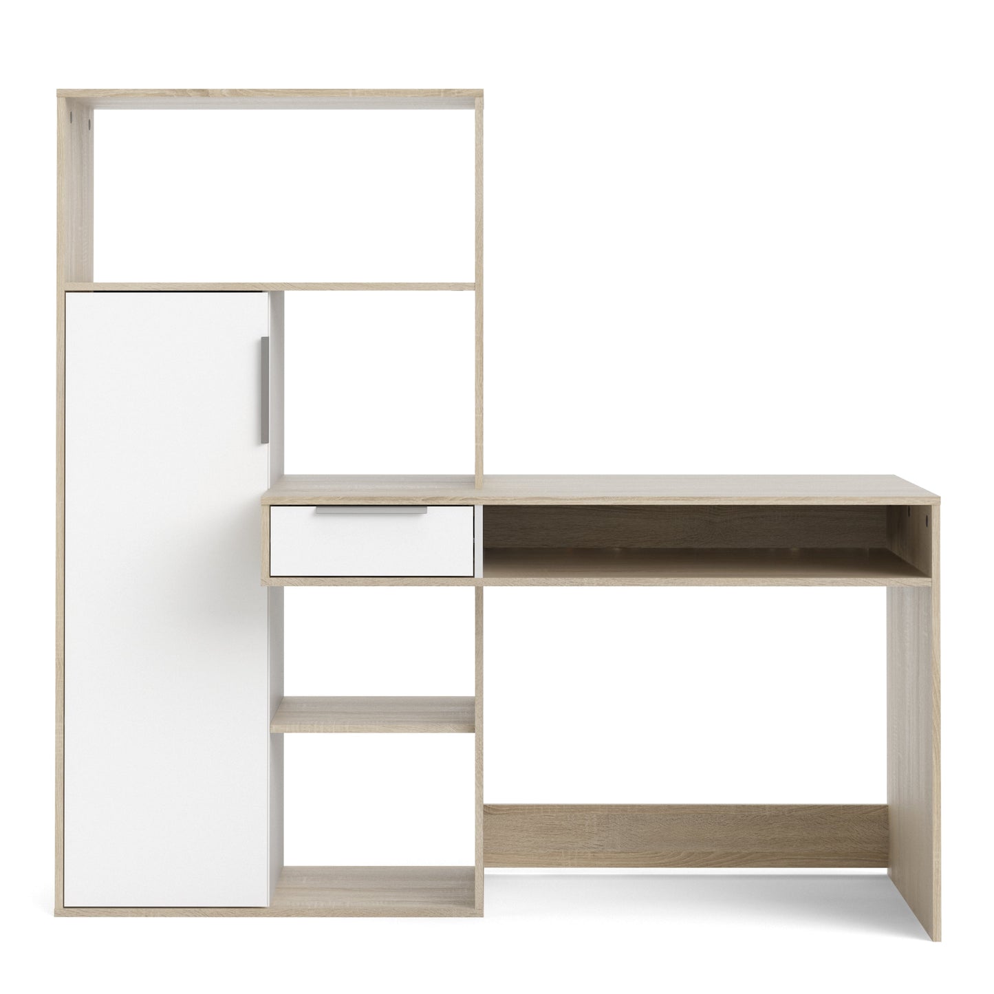 Cote | Furniture Function Plus Desk, Multi-Functional, Drawer + 1  White Door - Oak Function Plus, Office Desks 71980173ak49