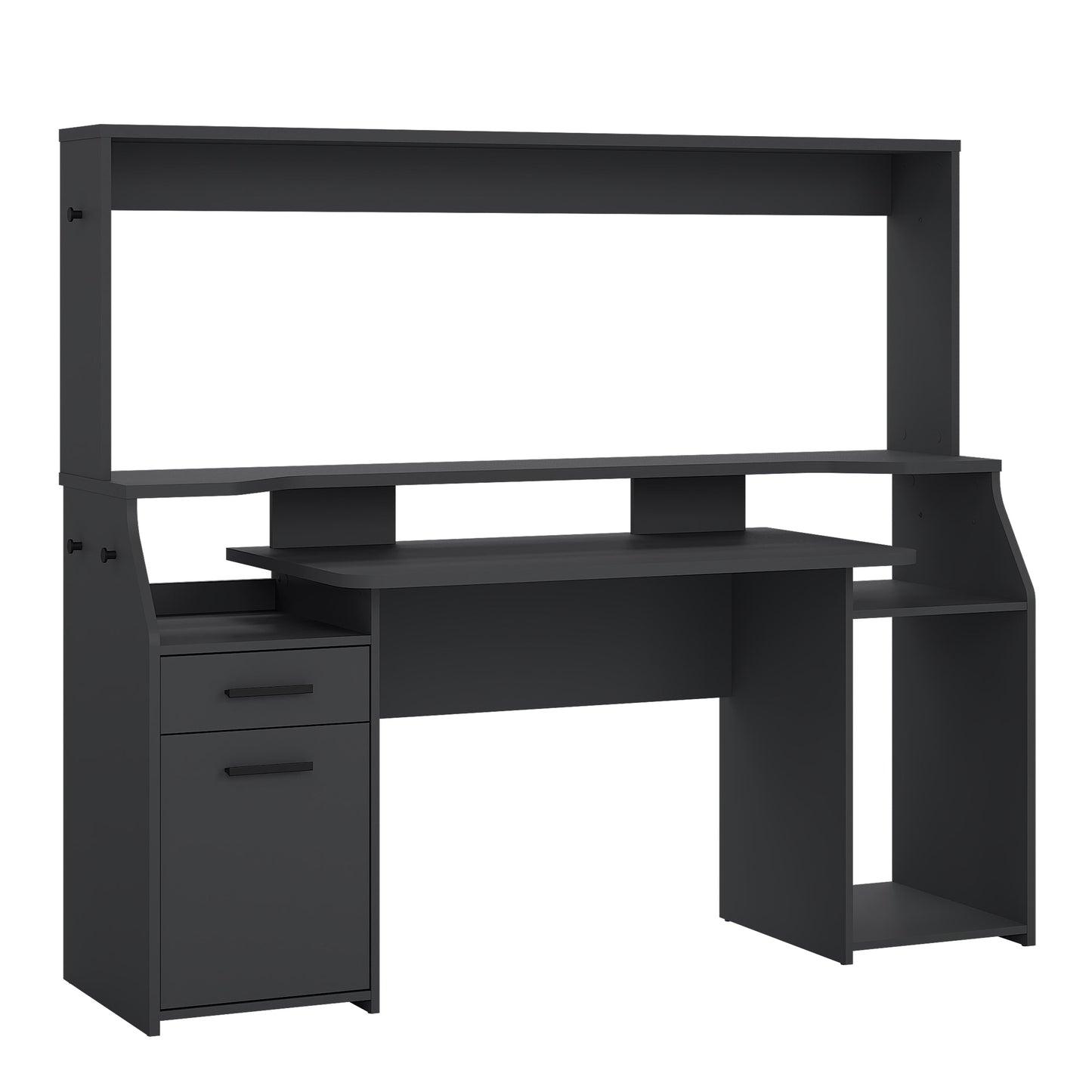 Cote | Furniture Function Plus, Gaming Desk, 1 Door + 1 Drawer - Black Function Plus, Gaming Furniture 71980368igig