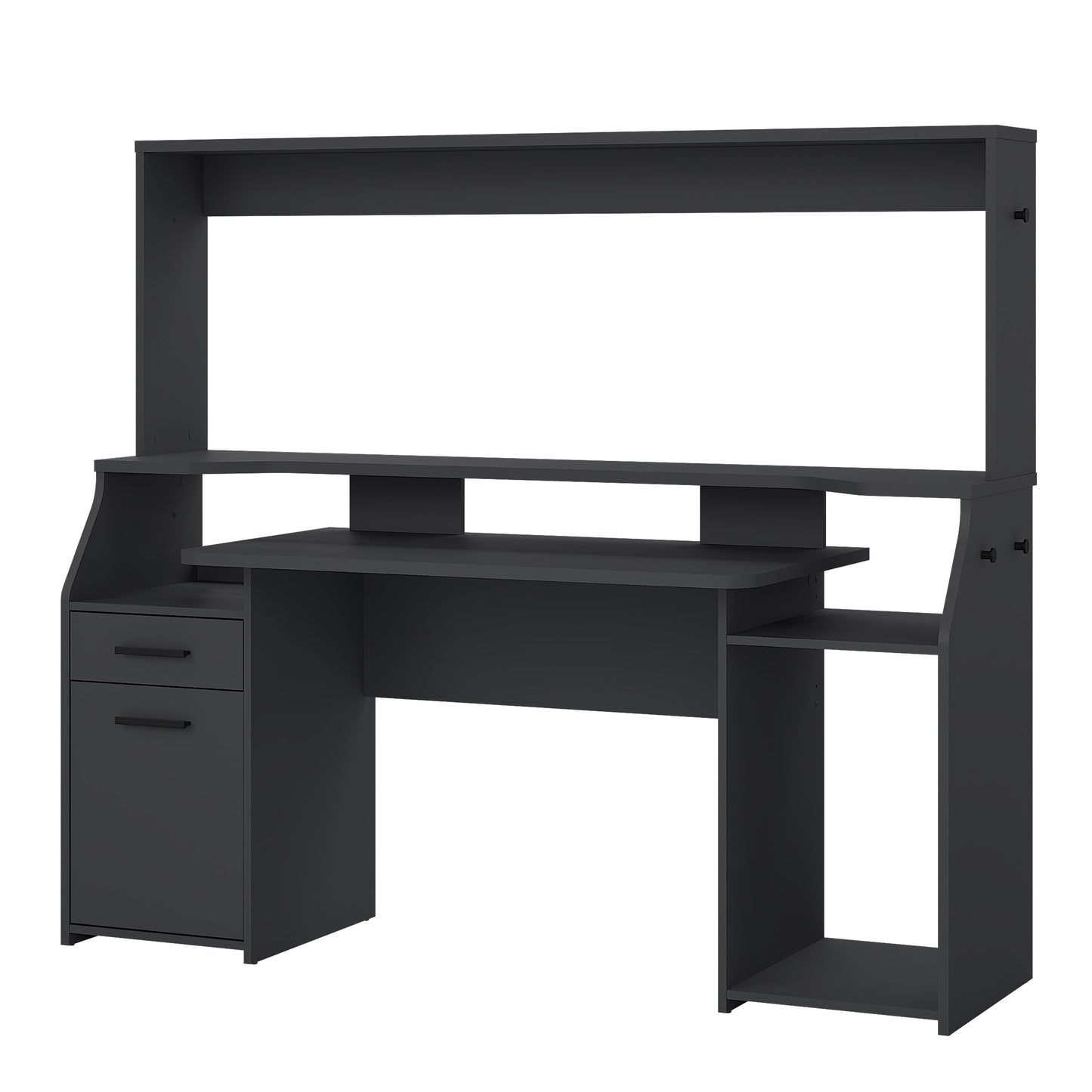 Cote | Furniture Function Plus, Gaming Desk, 1 Door + 1 Drawer - Black Function Plus, Gaming Furniture 71980368igig