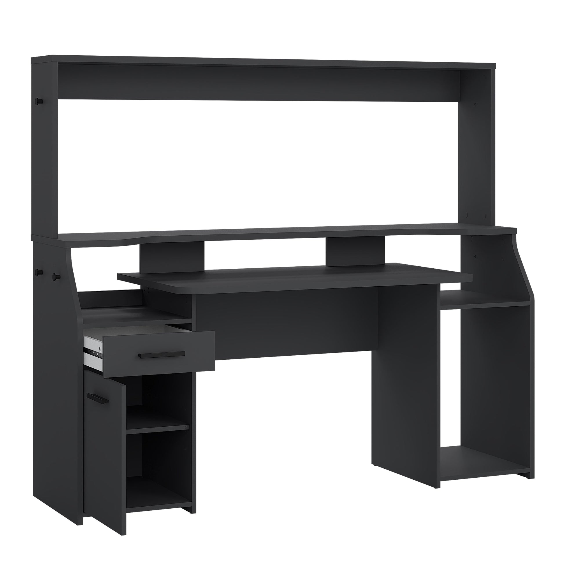 Cote | Furniture Function Plus, Gaming Desk, 1 Door + 1 Drawer - Black Function Plus, Gaming Furniture 71980368igig