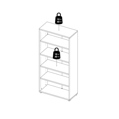 Cote | Furniture Prima Bookcase 2 Shelves, 2 Drawers + 2 Doors - White Prima, Bookcases 720804202549