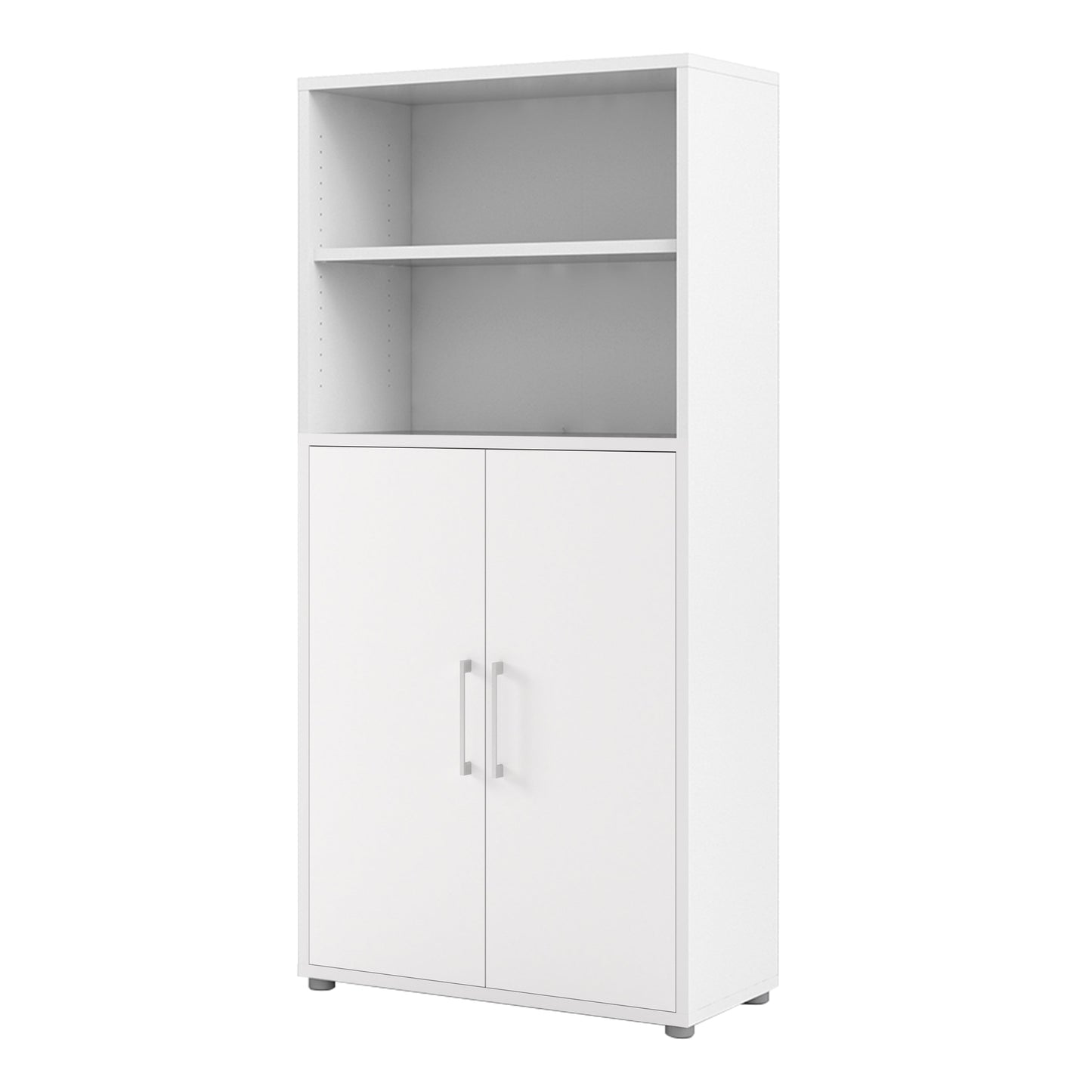 Cote | Furniture Prima Bookcase 3 Shelves, 2 Doors - White Prima, Bookcases 720804203149