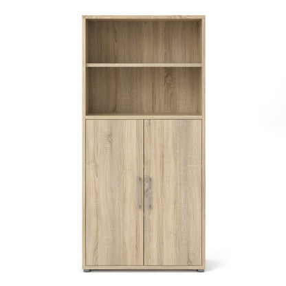 Cote | Furniture Prima Bookcase, 3 Shelves, 2 Doors - Oak Prima, Bookcases 7208042031ak