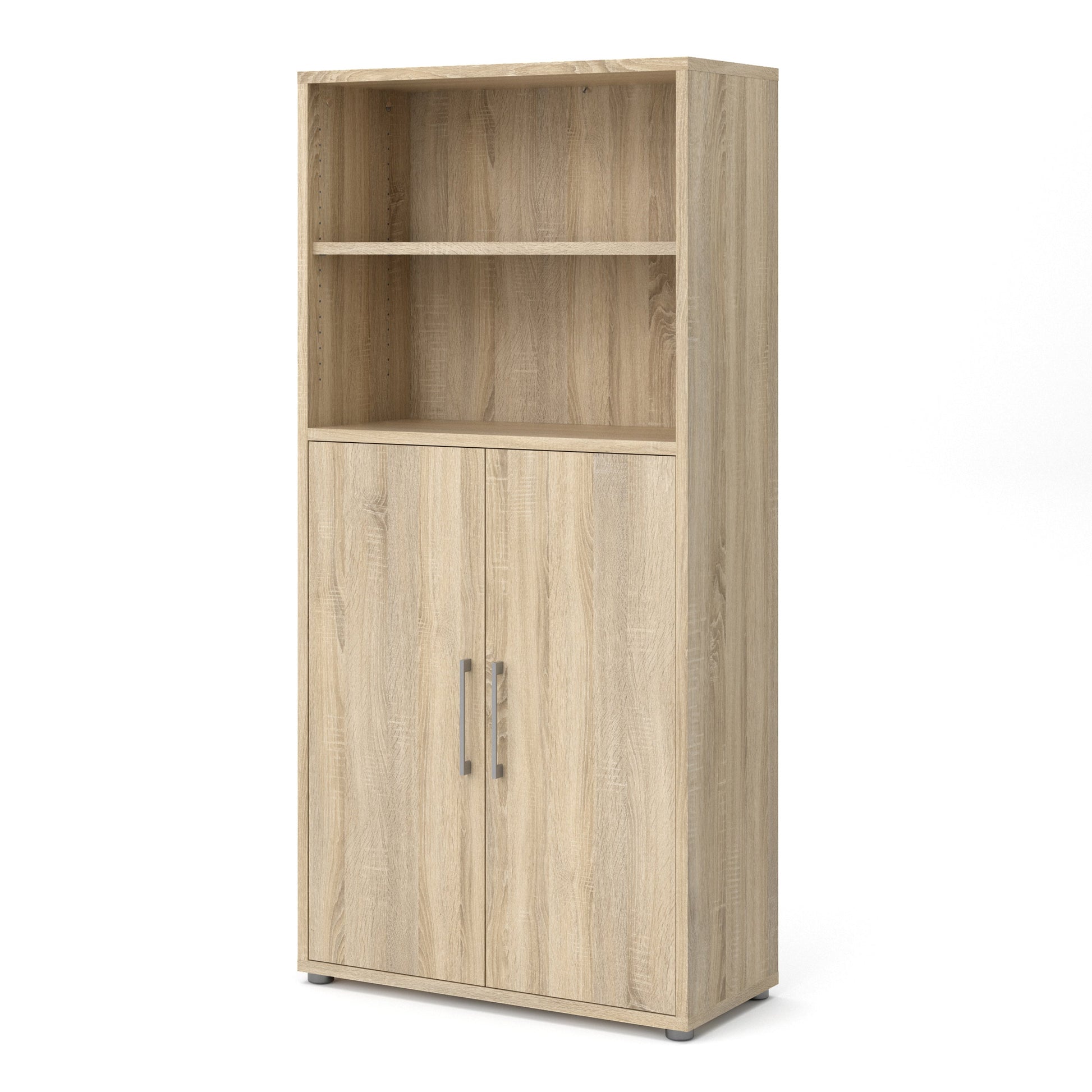 Cote | Furniture Prima Bookcase, 3 Shelves, 2 Doors - Oak Prima, Bookcases 7208042031ak