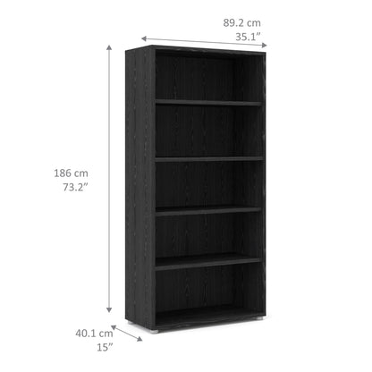 Cote | Furniture Prima Bookcase 4 Shelves - Black Prima, Bookcases 7208042061