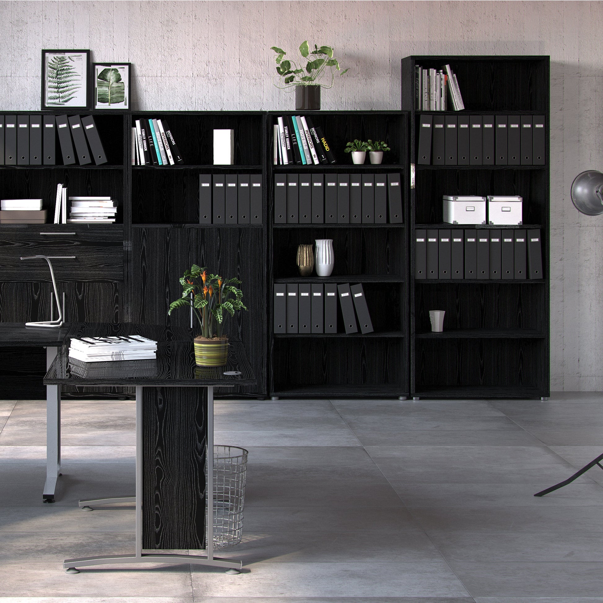 Cote | Furniture Prima Bookcase 4 Shelves - Black Prima, Bookcases 7208042061