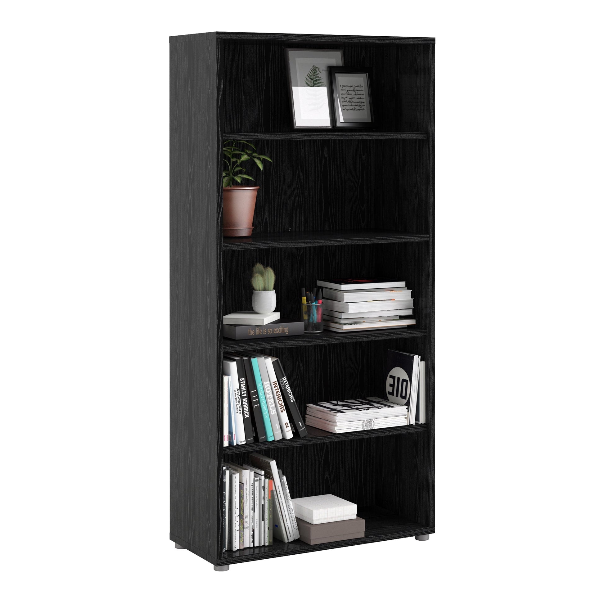 Cote | Furniture Prima Bookcase 4 Shelves - Black Prima, Bookcases 7208042061