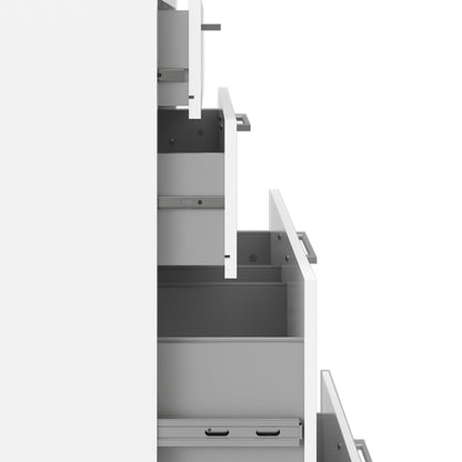 Cote | Furniture Prima Bookcase 2 Shelves, 2 Drawers + 2 File Drawers - White Prima, Bookcases 720804212649