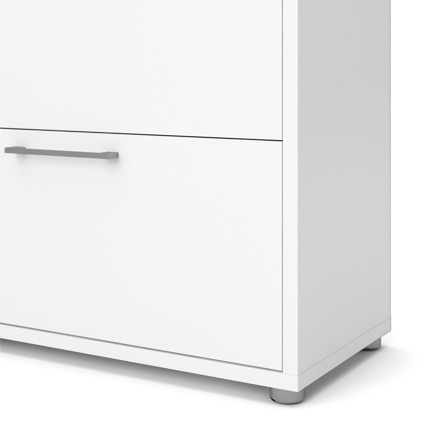 Cote | Furniture Prima Bookcase 2 Shelves, 2 Drawers + 2 File Drawers - White Prima, Bookcases 720804212649