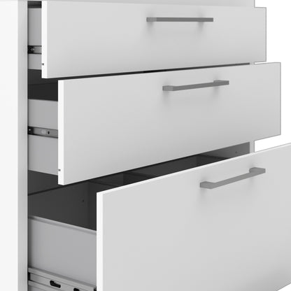 Cote | Furniture Prima Bookcase 2 Shelves, 2 Drawers + 2 File Drawers - White Prima, Bookcases 720804212649