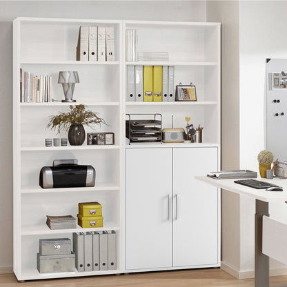 Cote | Furniture Prima Bookcase 4 Shelves + 2 Doors - White Prima, Bookcases 720804213149