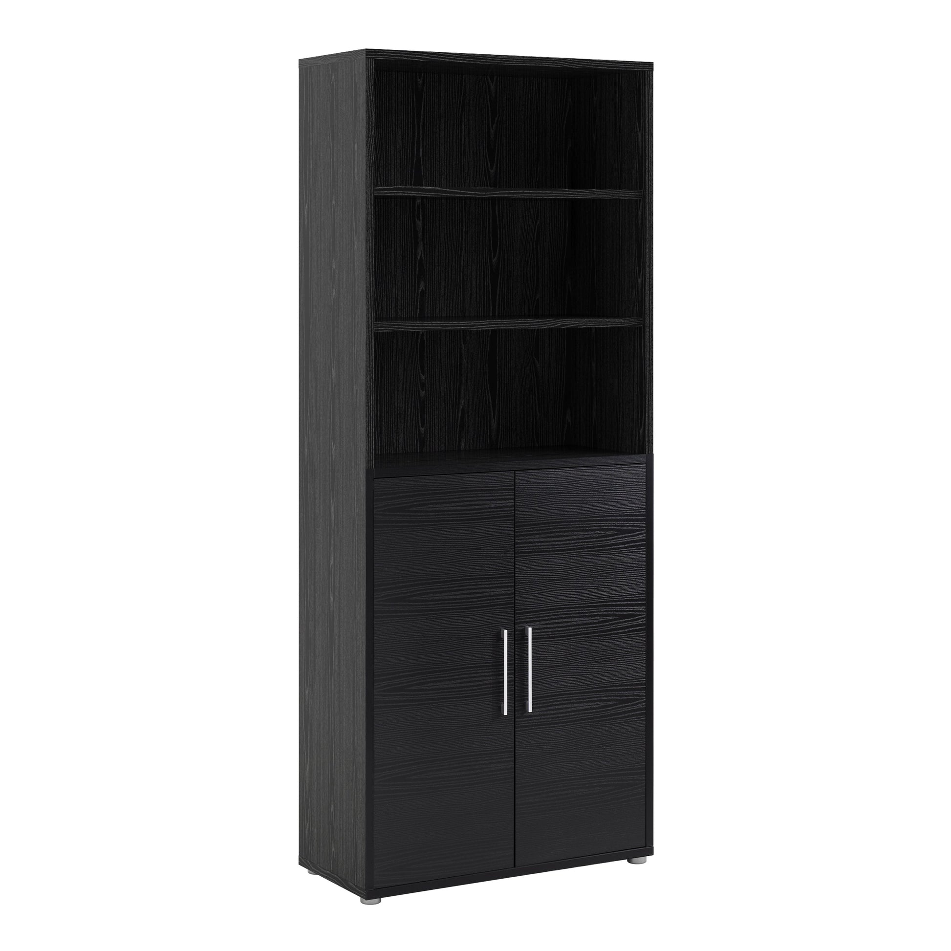 Cote | Furniture Prima Bookcase 4 Shelves + 2 Doors  - Black Prima, Bookcases 720804213161