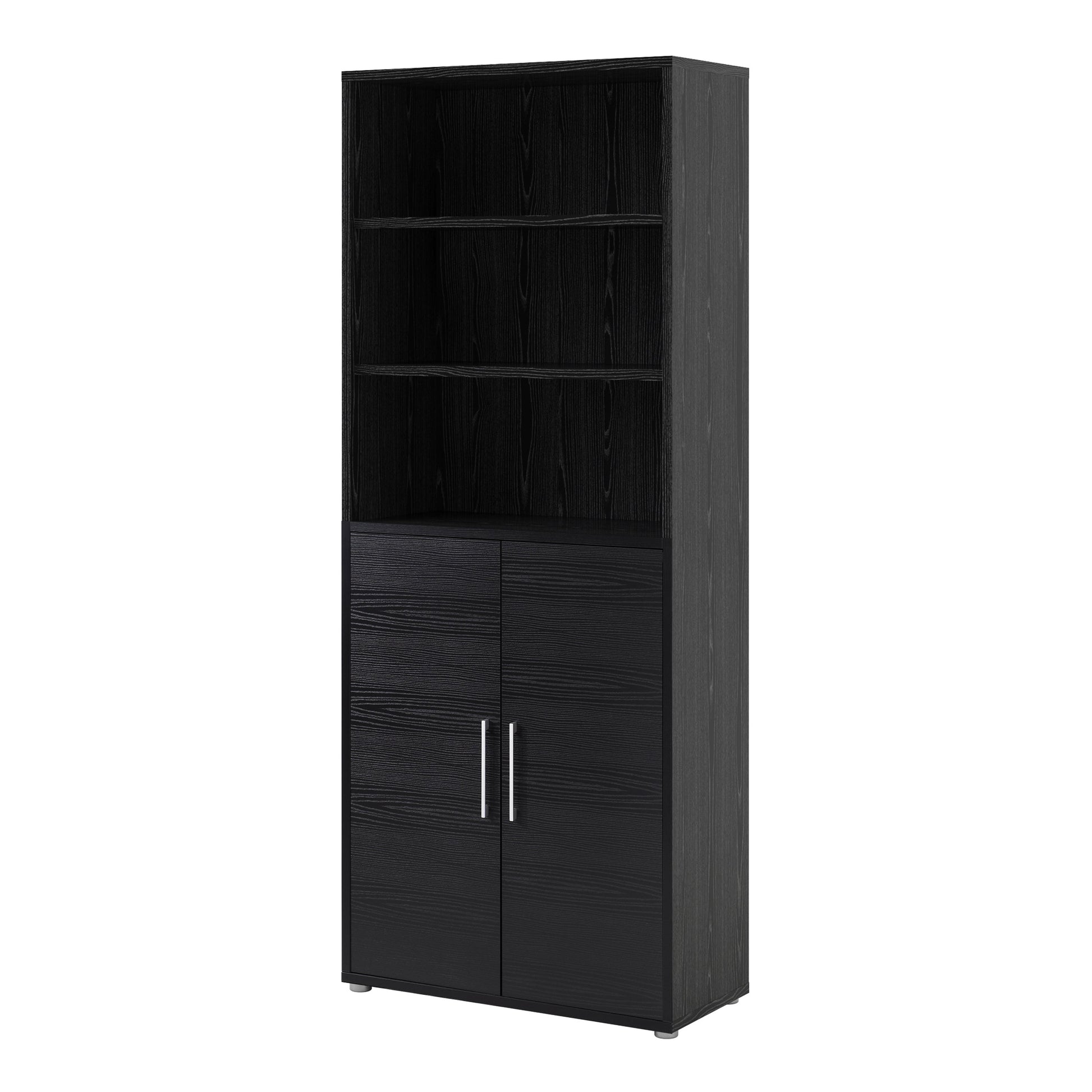 Cote | Furniture Prima Bookcase 4 Shelves + 2 Doors  - Black Prima, Bookcases 720804213161