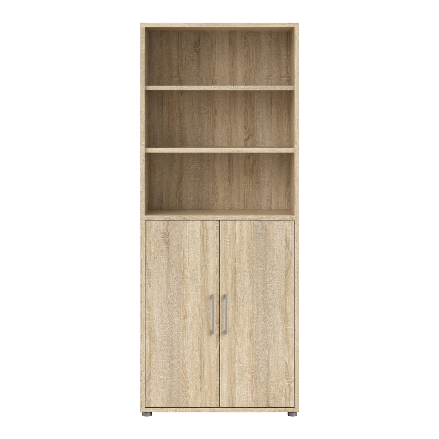 Cote | Furniture Prima Bookcase, 4 Shelves + 2 Doors - Oak Prima, Bookcases 7208042131ak