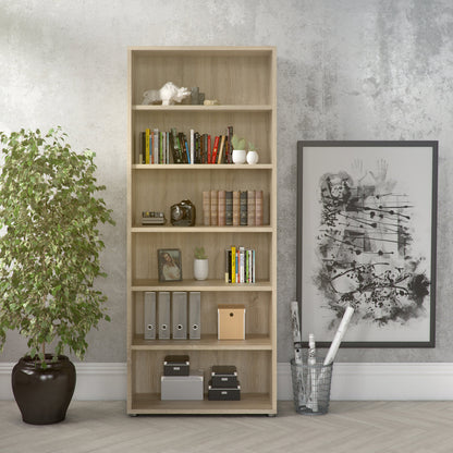 Cote | Furniture Prima Bookcase, 5 Shelves - Oak Prima, Bookcases 72080421ak