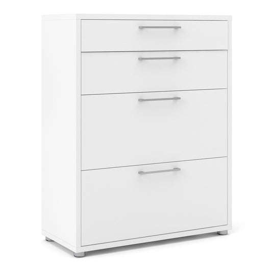 Cote | Furniture Prima Office Storage, 2 Drawers + 2 File Drawers - White Prima, Office Cabinets 720804232649