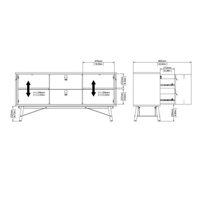 Cote | Furniture Ry Sideboard, 2 Door + 2 Drawer - Black Walnut Ry, Sideboards 72186006gmdj