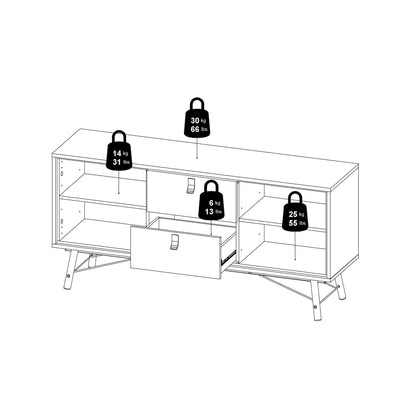 Cote | Furniture Ry Sideboard, 2 Door + 2 Drawer - Black Walnut Ry, Sideboards 72186006gmdj