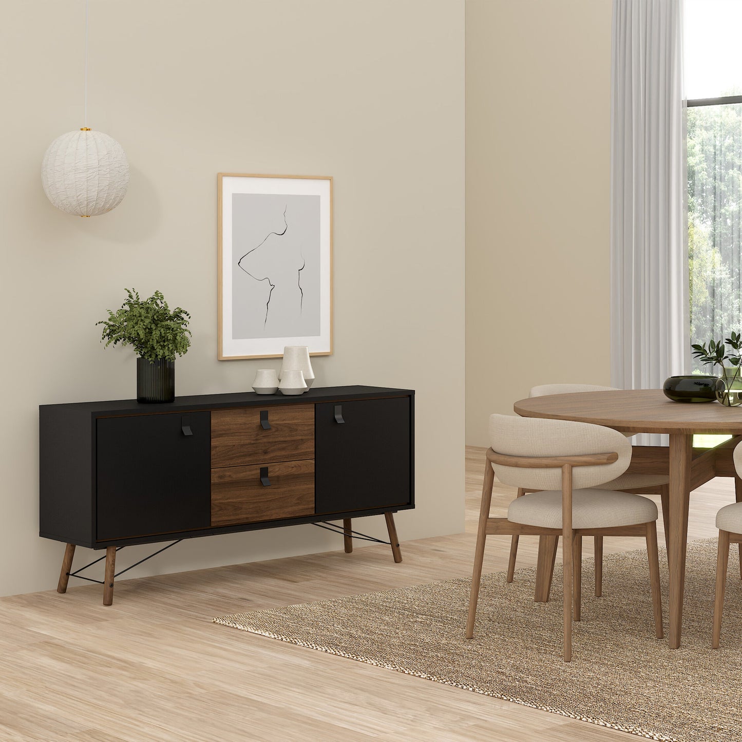 Cote | Furniture Ry Sideboard, 2 Door + 2 Drawer - Black Walnut Ry, Sideboards 72186006gmdj