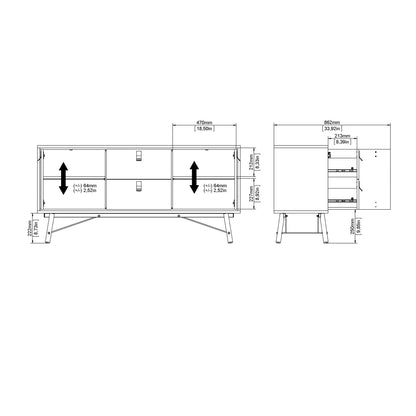 Cote | Furniture Ry Sideboard, 2 Door + 2 Drawer - White Ry, Sideboards 72186006gogo