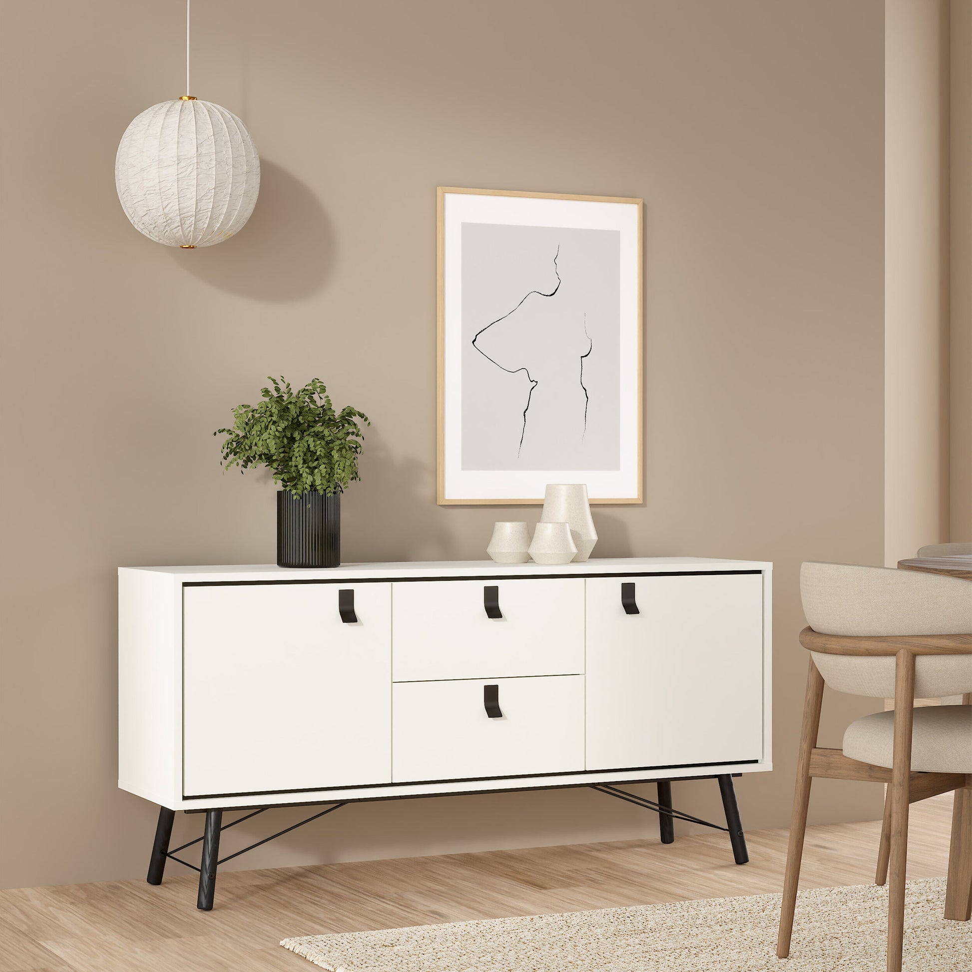 Cote | Furniture Ry Sideboard, 2 Door + 2 Drawer - White Ry, Sideboards 72186006gogo