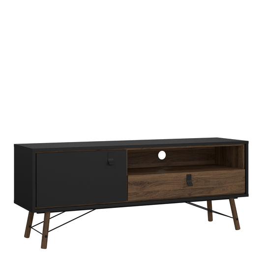 Cote | Furniture Ry TV Unit, 1 Door + 1 Drawer - Black Walnut Ry, TV Stands 72186007gmdj